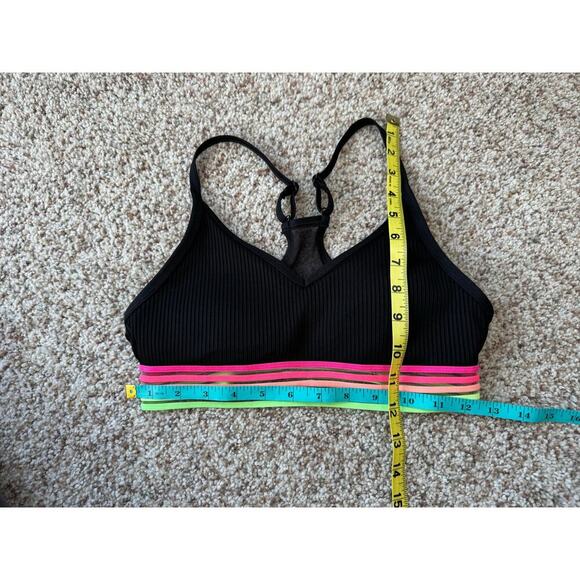 PINK SPORT, size small, Victoria's Secret, Ribbed black fabric; colorful edging - Picture 3 of 5
